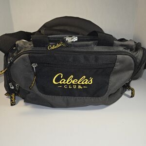 Cabela's Club Catch All Gear Bag, Gray And Black Many Pockets Shoulder Strap
